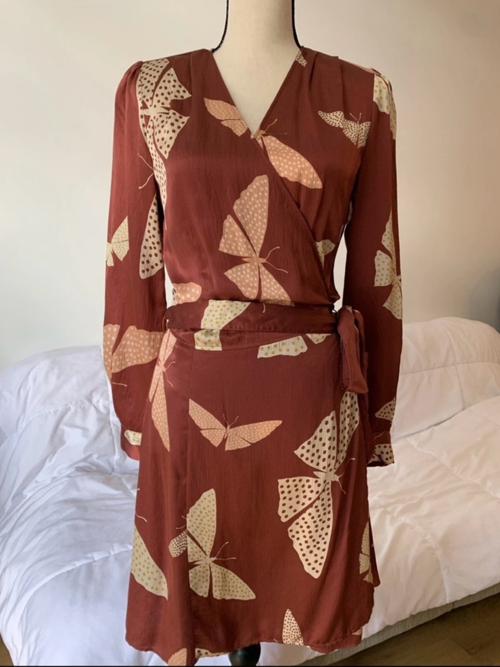 Forte Forte Wrap 100% Silk Butterfly Wrap Dress ✨ Made in Italy NWOT XS/ Sz 0
